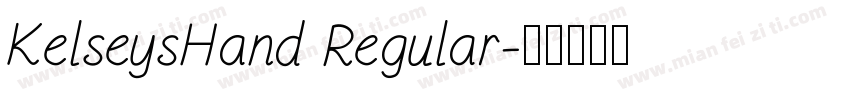 KelseysHand Regular字体转换